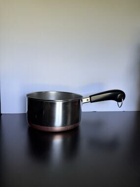 Vintage Revere Ware 1.5 Qt Saucepan Copper Bottom Clinton IL USA 1V201-90A